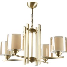 Pierro Retro Rustik Eskitme Renk Çift Camlı Salon - Mutfak - Yatak Odası 4 Lü Avize