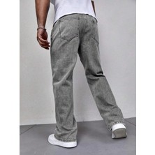 Wkm Erkek Casual Baggy Denim Jean Kot Pantolon