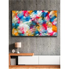 Renkli Soyut Fırça Darbeleri Kanvas Tablo
