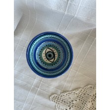 Gözde Desenli Mavi Çizgili Kase Lokumluk