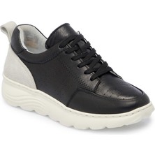 Tergan  Siyah Hakiki Deri Kadın Sneaker - K24I1AY67297-A23