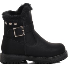 Aspor Siyah Zümrüt Poliüretan Kız Çocuk Bot