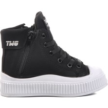 Walkway Siyah Beyaz Unisex Içi Polarlı Çocuk Bot