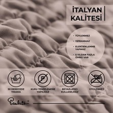 Paulato Lastikli Esnek ve Yıkanabilir 3 Kişilik Koltuk Örtüsü Çekyat Kanepe Kılıfı - Kakao