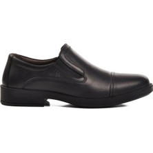 Aspor Siyah Ortopedik  Deri Erkek Klasik Ayakkabı