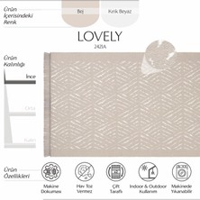 Cool Halı Lovely Bej Kilim Makinede Yıkanabilir Çift Taraflı Akrilik Ince Banyo Balkon Mutfak Kilimi