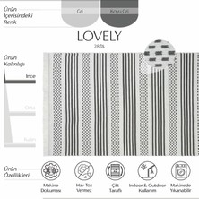 Cool Halı Lovely Gri Kilim Makinede Yıkanabilir Çift Taraflı Akrilik Ince Banyo Balkon Mutfak Kilimi