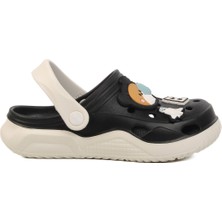 Aspor Siyah Beyaz Kız Çocuk Sabo Terlik