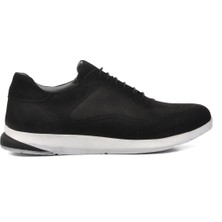 Aspor Siyah Nubuk Erkek Sneaker Ayakkabı ( Büyük No )