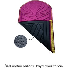 Atex Binicilik Ipek Kadife Kapitone Seccade - Hafızalı Sünger - Hac Umre Çeyiz