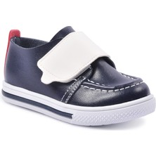 Aspor Lacivert Beyaz  Deri Bebek Günlük Ayakkabı