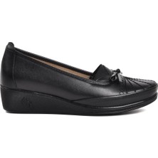 Aspor Siyah Kadın Düz Rahat Günlük Ayakkabı