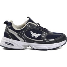 Walkway Lacivert Beyaz Fileli Erkek Spor Ayakkabı