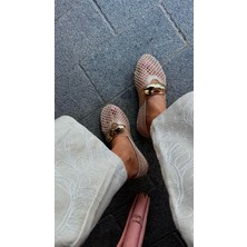 Eataly Shoes Eataly Shoes Saile Su Yeşili Kırışık Deri Topuklu Ayakkabı