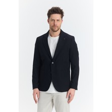 Frappoli Lewis Erkek Lacivert Yarım Astarlı Torba Cepli Ilkbahar-Yaz Spor Blazer Ceket