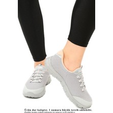 Walkway Buz Gri Pembe Comfort Kadın Spor Ayakkabı