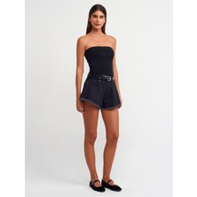 Kadın Siyah Crop Top