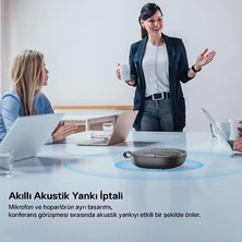 Pure Voice 4 Mikrofonlu Konferans Görüşmeleri Için Gri Bluetooth Hoparlör
