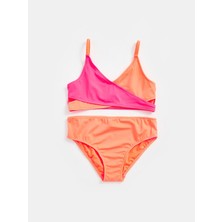 Turuncu Hızlı Kuruyan Kız Çocuk Bikini Takım