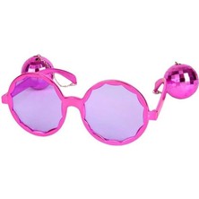 Disko Toplu Küpeli Parti Gözlüğü Pembe Renk