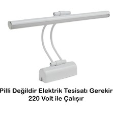 Flüt LED Aplik Elektrikli 3200K Gün Işığı Banyo Tablo Çalışma Masası Duvar Aydınlatma Beyaz