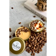 2' Li Kahve Çekirdekli ve Hindistan Cevizi Aromalı Doğal Aromaterapi Soya Mumu