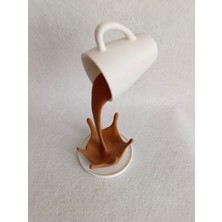 Dekoratif Dökülen Kahve Figürü - Kahve Köşesi - Coffee Corner (23X10 Cm)