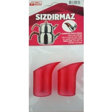 Mediterian 2 Paket Çaydanlık Sızdırmasını Önleyici Aparat Kırmızı Sızdırmatik Çaydanlık Ülüğü Akıtmazı