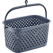 Mediterian 3 Litre Mandal Sepeti, Pratik ve Güçlü Erişim, Plastik, Gri, TR