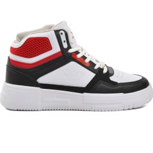 Walkway Beyaz Siyah Kırmızı Unisex Hi Sneaker