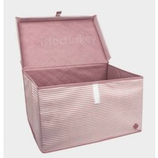 Mediterian Çok Amaçlı Katlanabilir Kumaş Saklama Kutusu 40x30x26 Renkli
