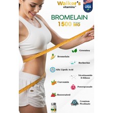 Walkers Bromelain Yeşil Çay, Krom, Curcumin, Berberine, Resveratrol.