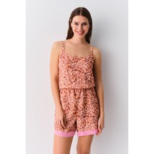 Suwen Leopard Şort Tulum