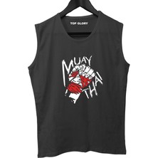 Top Glory Muay Thai Baskılı Kolsuz Sporcu T-Shirt Tank Top Sporcu Fitness Atlet