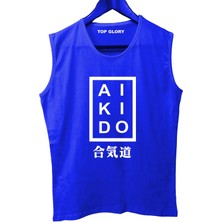 Top Glory Aikido Baskılı Kolsuz Sporcu T-Shirt Tank Top Sporcu Fitness Atlet