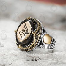 925 Ayar Gümüş Elhamdülillah Yazılı Erkek Yüzük