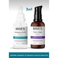 Lores Beauty Cilt Besleyici Canlandırıcı Set - Niacinamide + Zinc Pca + Retinol + Collagen Vita-A Serum