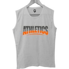 Top Glory Athletics Baskılı Kolsuz Sporcu T-Shirt Tank Top Sporcu Fitness Atlet