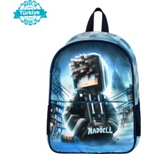 Niss Store Lisanslı Robloks Desenli Lacivert Anaokul Kreş Kız Çocuk Sırt Çantası
