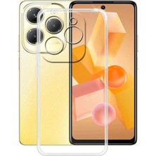Case World Caseworld Infinix Hot 40 ile Uyumlu Kapak Kamera Korumalı Süper Silikon Şeffaf Kılıf