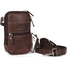 Aka Deri Crazy Kahve El ve Omuz Çantası 345 110