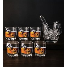 Bk Gift Kişiye Özel Sylvana 6'lı Viski Bardağı ve Buz Kovası Seti-1