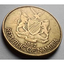 Namibya 2002 Yılı 1 Dolar Ççt. Çap: 22,4 mm