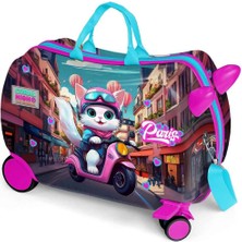Coral High Motorlu Kedi Otur-Çek Valiz