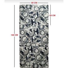 Mor Minder Katlanır Yer Yatağı Tek Kişilik Sünger Katlanır Yatak 80X180 cm 8 cm Gri Kalın Sünger Saatmodel