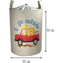 Mediterian Çok Amaçlı Beyaz Jüt Sepet 35x50 cm, 60 L Hacim, Çok Renkli Seçenekler