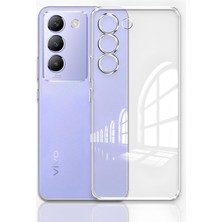 Caseart Vivo V30 Lite ile Uyumlu Kapak Kamera Korumalı Süper Silikon Şeffaf Kılıf
