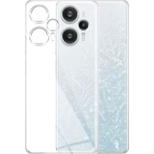 Caseart Xiaomi Poco F5 ile Uyumlu Kapak Kamera Korumalı Süper Silikon Şeffaf Kılıf