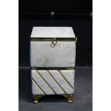 Mediterian Bej Renkli Büyük Boy Çamaşır Sepeti, Ahşap, 60 L, Alt Çapraz, Şık ve Pratik Tasarım