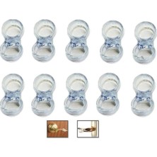 Mediterian Şeffaf Kapı ve Pencere Kolu Stoperi 10'lu Set, Çok Renkli, Plastik, Hafif ve Pratik